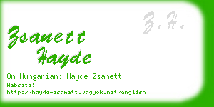 zsanett hayde business card